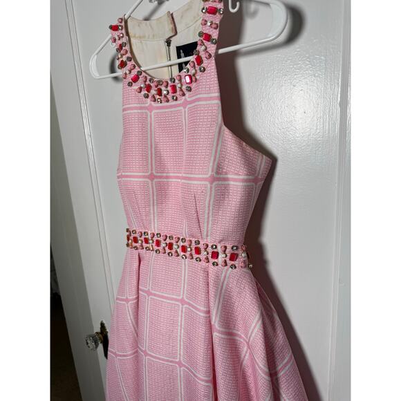 Mac Duggal Pink A-line Short Jewel Cut Out Barbie Homecoming Dress Size 4 - Picture 2 of 12
